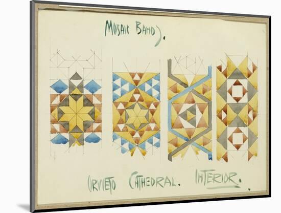 A Sheet of Studies of Mosaic Bands, Orvieto Cathedral, 1891-Charles Rennie Mackintosh-Mounted Giclee Print