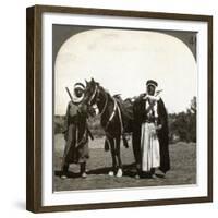 A Sheikh and His Bodyguard, Syria, 1900s-null-Framed Giclee Print