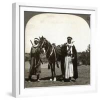 A Sheikh and His Bodyguard, Syria, 1900s-null-Framed Giclee Print