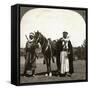 A Sheikh and His Bodyguard, Syria, 1900s-null-Framed Stretched Canvas