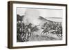 A Shell from the Naval Brigade Dispersing Boers from Behind the Seven Sisters Kojes-Louis Creswicke-Framed Giclee Print