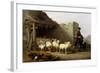 A Shepherd and His Flock, 1862-Eugene Joseph Verboeckhoven-Framed Giclee Print