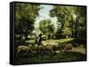 A Shepherd and his Flock-Julien Dupre-Framed Stretched Canvas