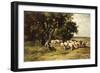 A Shepherd and His Flock-Charles Emile Jacque-Framed Giclee Print