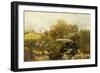 A Shepherd and his Sheep by A Stream, 1863-John F. Tennant-Framed Giclee Print