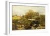 A Shepherd and his Sheep by A Stream, 1863-John F. Tennant-Framed Giclee Print