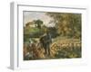 A Shepherd at Montfoucault, Sunset, 1876-Camille Pissarro-Framed Giclee Print