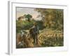 A Shepherd at Montfoucault, Sunset, 1876-Canaletto-Framed Giclee Print