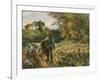 A Shepherd at Montfoucault, Sunset, 1876-Canaletto-Framed Giclee Print