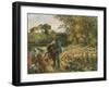 A Shepherd at Montfoucault, Sunset, 1876-Camille Pissarro-Framed Giclee Print