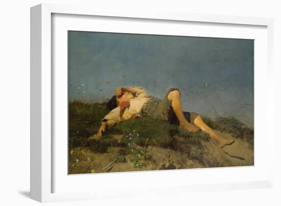 A Shepherd Boy, 1860-Franz Seraph von Lenbach-Framed Giclee Print