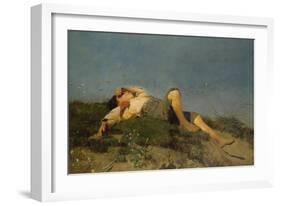 A Shepherd Boy, 1860-Franz Seraph von Lenbach-Framed Giclee Print