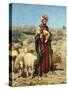 A Shepherd of Jerusalem-William J. Webbe-Stretched Canvas