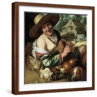 A Shepherd Piper-Peter Wtewael-Framed Giclee Print