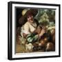 A Shepherd Piper-Peter Wtewael-Framed Giclee Print