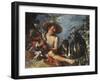 A Shepherd Piping on a Knoll, a Dog and his Flock Nearby-Peter Wtewael-Framed Giclee Print