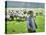 A Shepherd Stands by His Sheep in Miclosoara, Romania, October 2006-Rupert Wolfe-murray-Stretched Canvas