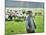 A Shepherd Stands by His Sheep in Miclosoara, Romania, October 2006-Rupert Wolfe-murray-Mounted Photographic Print