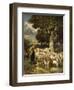 A Shepherd Tending His Flock-Charles Emile Jacque-Framed Giclee Print