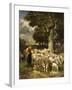 A Shepherd Tending His Flock-Charles Emile Jacque-Framed Giclee Print