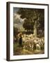 A Shepherd Tending His Flock-Charles Emile Jacque-Framed Giclee Print