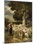A Shepherd Tending His Flock-Charles Emile Jacque-Mounted Giclee Print