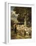 A Shepherd Tending His Flock-Charles Emile Jacque-Framed Giclee Print