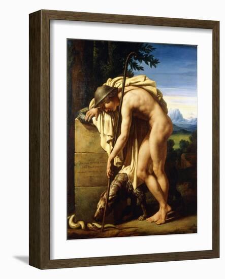 A Shepherd Weeping on a Tomb Erected to a Gnat, 1808-Felix Boisselier-Framed Giclee Print