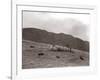 A Shepherd with His Border Collie Sheep Dogs Checks His Flock Somewhere on the Cumbrian Hills, 1935-null-Framed Photographic Print