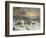 A Shepherd with His Flock in a Winter Landscape-Wright Baker-Framed Giclee Print