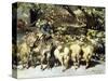 A Shepherd with his Flock-Heinrich Zugel-Stretched Canvas