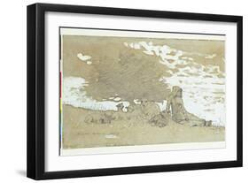 A Shepherdess, 1879-Winslow Homer-Framed Giclee Print