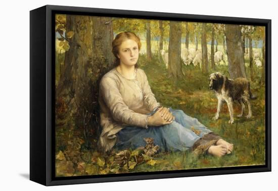 A Shepherdess and Her Flock, 1878-9-John Macallan Swan-Framed Stretched Canvas