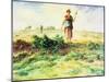 A Shepherdess and her Flock by Millet-Jean-Francois Millet-Mounted Giclee Print