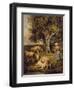 A Shepherdess and Sheep in a Barbizon Landscape-Charles Emile Jacque-Framed Giclee Print