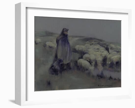 A Shepherdess, C.1890-95-William Kennedy-Framed Giclee Print