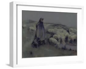 A Shepherdess, C.1890-95-William Kennedy-Framed Giclee Print