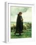 A Shepherdess with Her Flock-Julien Dupre-Framed Giclee Print