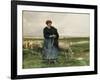 A Shepherdess with Her Flock-Julien Dupre-Framed Giclee Print