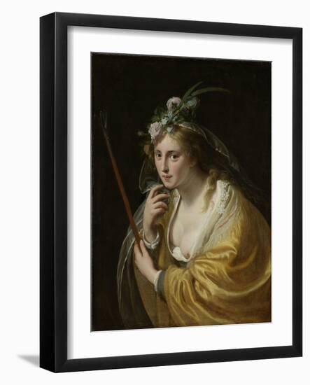 A Shepherdess-Paulus Moreelse-Framed Art Print