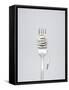 A Shining Fork with Noodle Made of Cable with Music Jack Plug in Metal-Fisher Photostudio-Framed Stretched Canvas