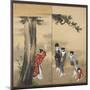 A Shinto Priest, Three Women and a Child, Edo Period, C.1799-Katsushika Hokusai-Mounted Giclee Print