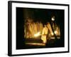 A Shinto Priest Walks, Holding a Wooden Torch, During the Tsukinami-Sai Ritual-null-Framed Photographic Print