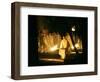 A Shinto Priest Walks, Holding a Wooden Torch, During the Tsukinami-Sai Ritual-null-Framed Photographic Print