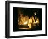 A Shinto Priest Walks, Holding a Wooden Torch, During the Tsukinami-Sai Ritual-null-Framed Photographic Print