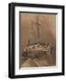 A Ship in Choppy Seas, 1864-Victor Hugo-Framed Giclee Print