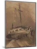 A Ship in Choppy Seas, 1864-Victor Hugo-Mounted Giclee Print