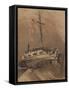 A Ship in Choppy Seas, 1864-Victor Hugo-Framed Stretched Canvas