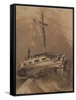 A Ship in Choppy Seas, 1864-Victor Hugo-Framed Stretched Canvas