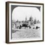 A 'Ship of the Desert' Passing Tombs of By-Gone Moslem Rulers, Cairo, Egypt, 1905-Underwood & Underwood-Framed Photographic Print